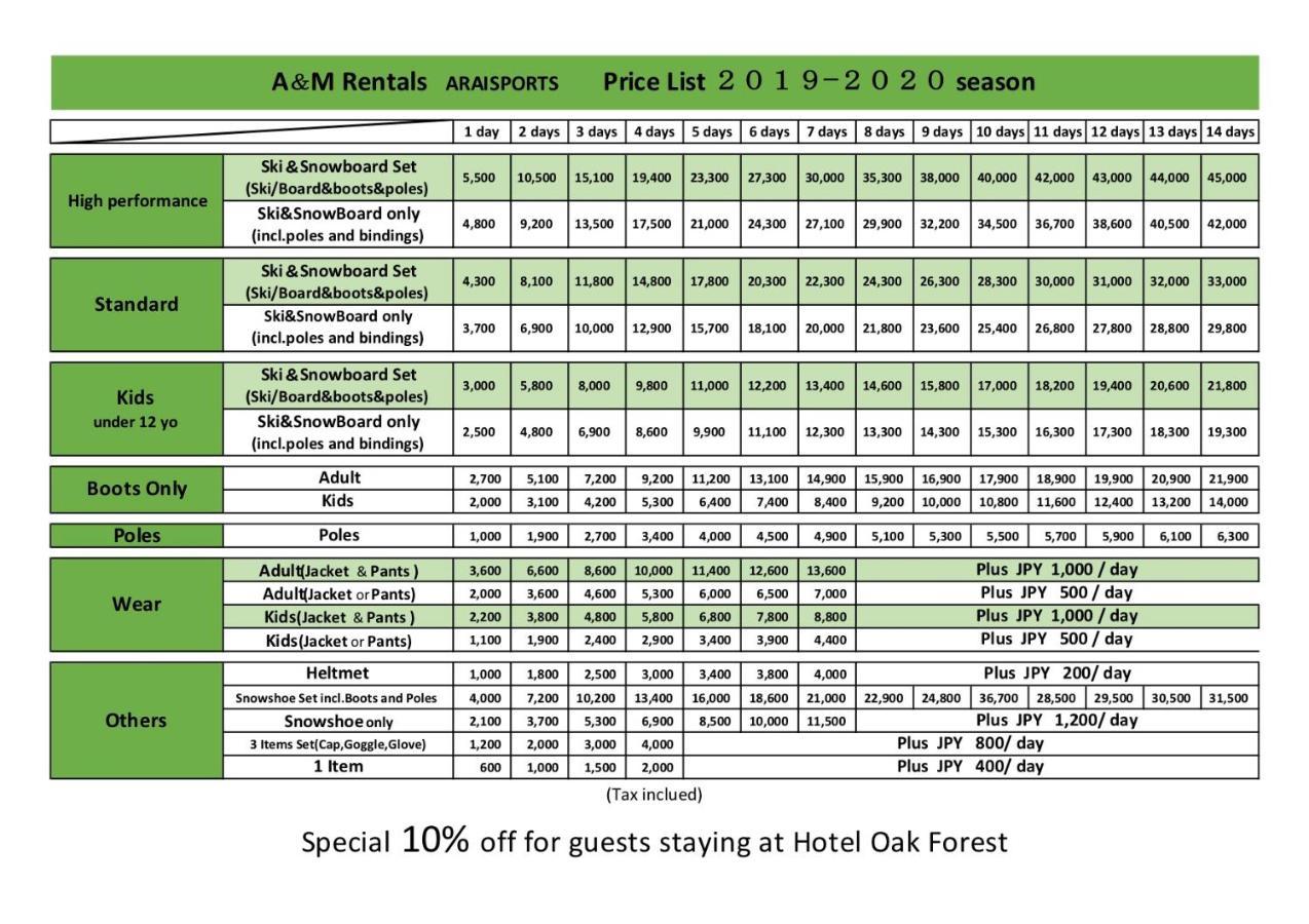 Hotel Oak Forest Hakuba Eksteriør billede